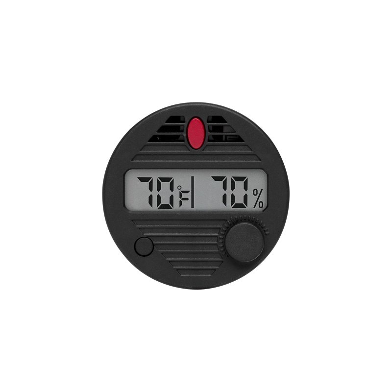 HygroSet® Digital Hygrometer Black Front Mount