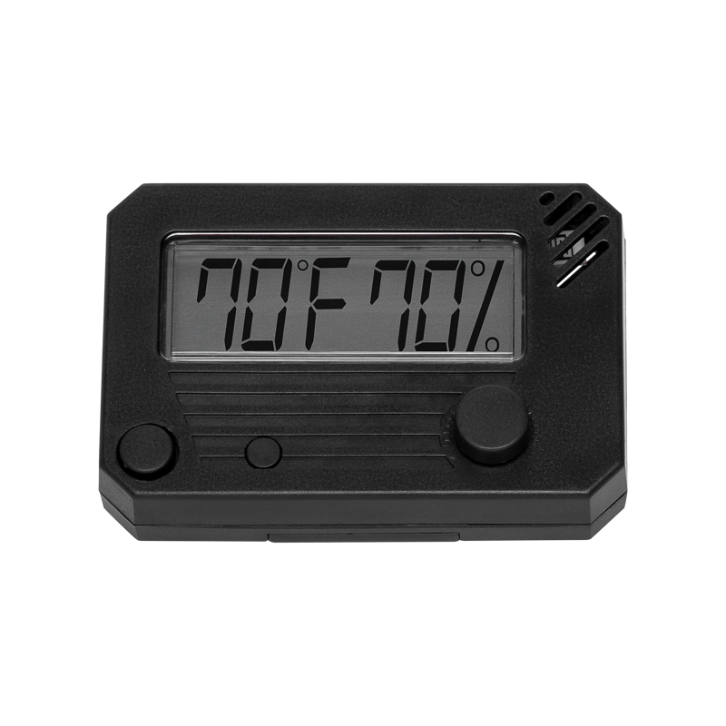 HygroSet® Digital Hygrometer Black Front Mount