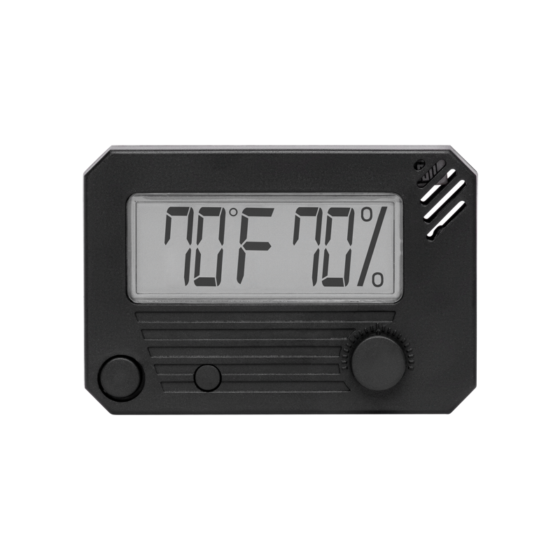 HygroSet® Digital Hygrometer Black Front Mount