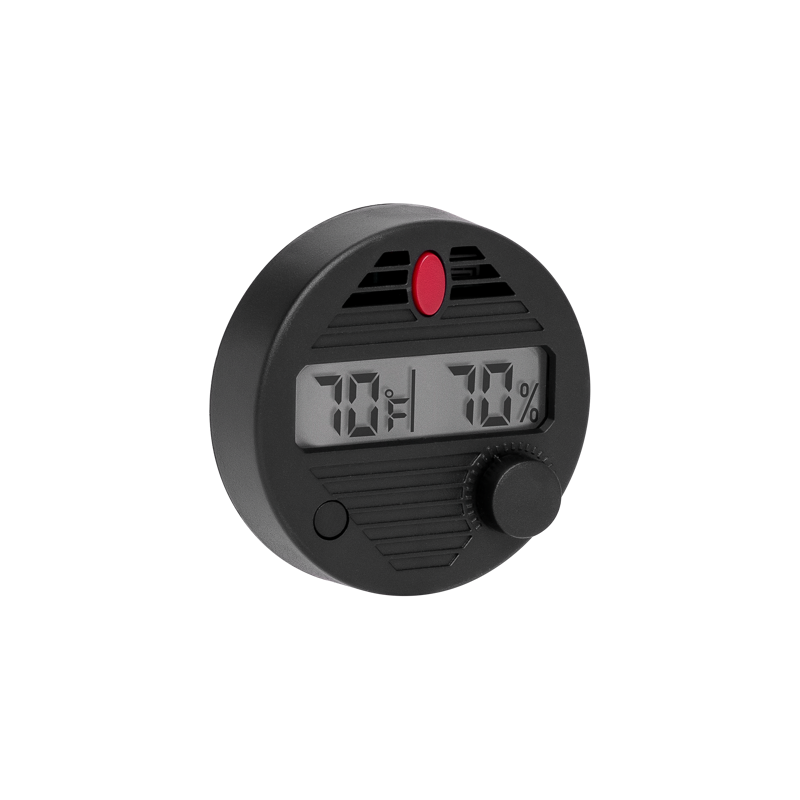 HygroSet® Digital Hygrometer Black Front Mount
