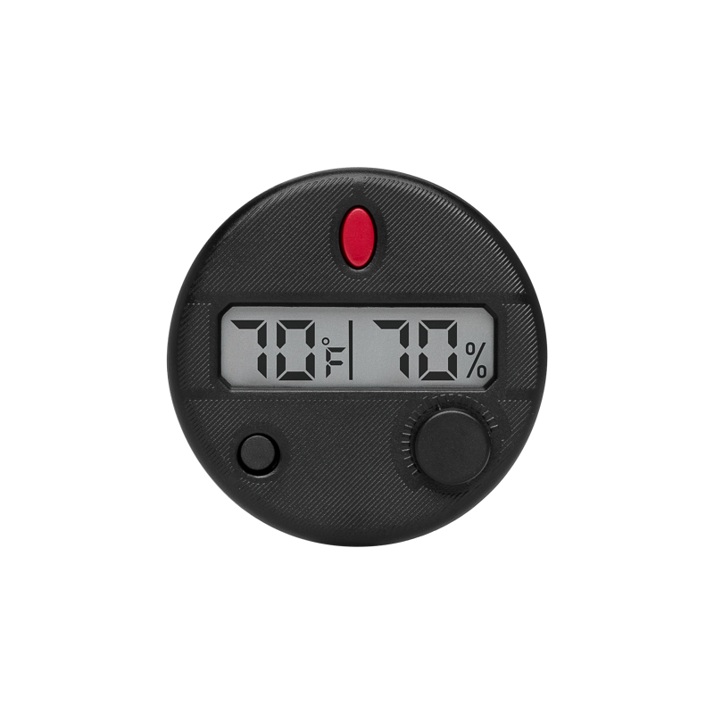HygroSet® Digital Hygrometer Black Front Mount