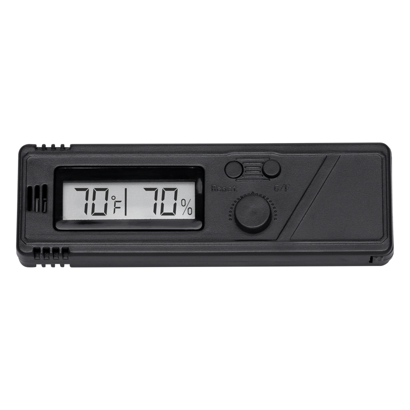 HygroSet® Digital Hygrometer Black Front Mount