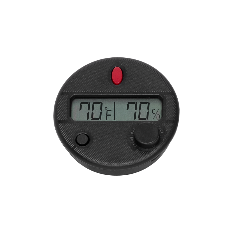 HygroSet® Digital Hygrometer Black Front Mount
