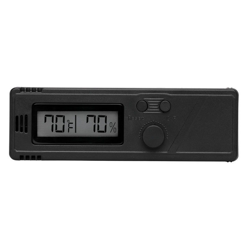 HygroSet® Digital Hygrometer Black Front Mount
