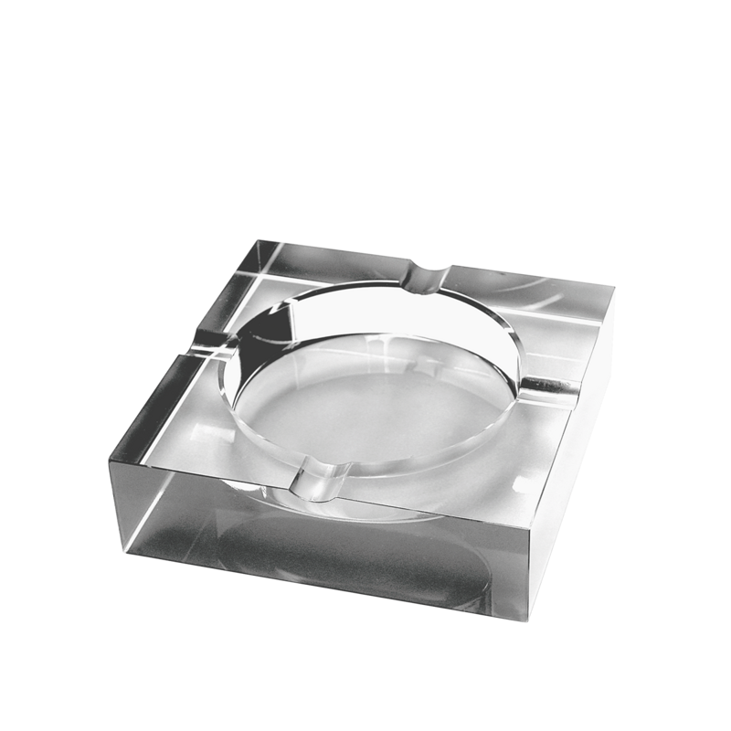 Crystal Ashtray by Quality Importers Crystal Round ROUND 4 STICK