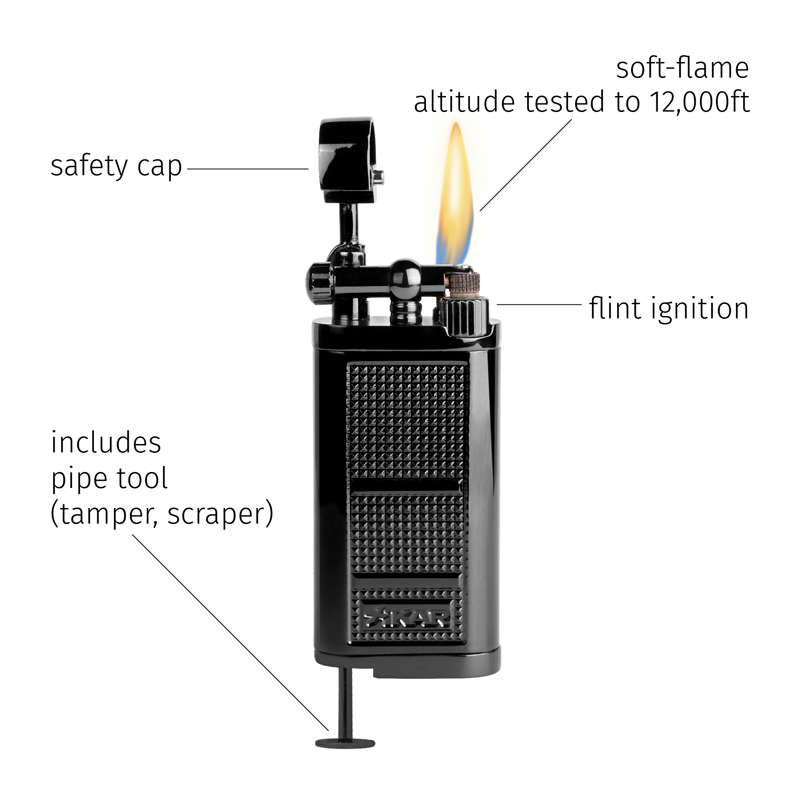 Xikar Pipeline Lighter Black & Gold SOFT
