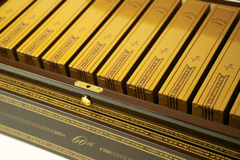 Padron 60th Anniversary box front detail - Maduro wrapper