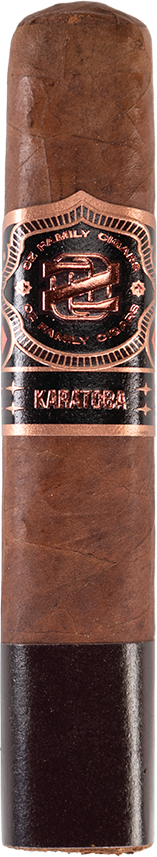 OZ Family Karatoba cigar with copper band and 'KARATOBA' text