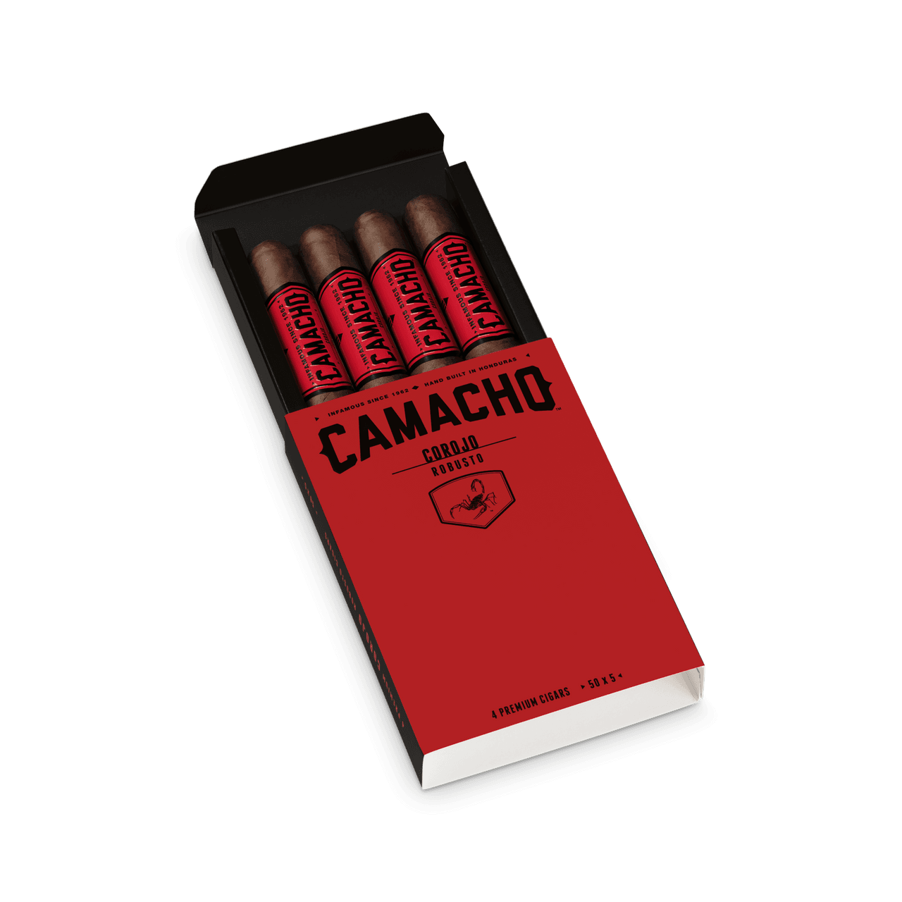 Camacho Corojo Robusto open Pack of 4 cigars