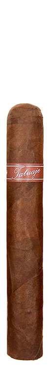 Single Tatuaje cigar with red Tatuaje band on white background.