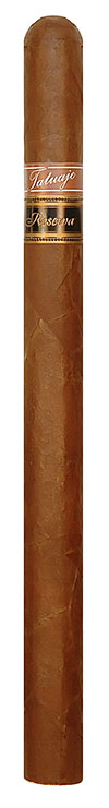 Single Tatuaje Reserva cigar with black-and-gold band on white background