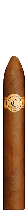 Cabaiguan Belicoso Fino cigar with tan wrapper and Cabaiguan band