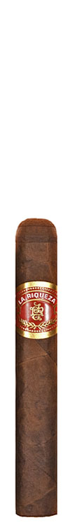 La Riqueza cigar with red-and-gold band