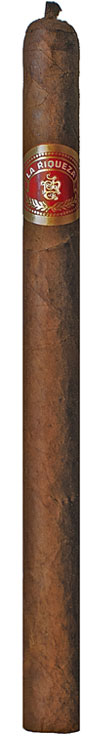 La Riqueza cigar with red band reading 'La Riqueza'.