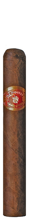 La Riqueza cigar with red and gold band