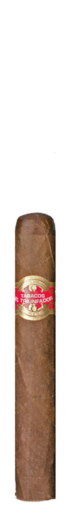 El Triunfador cigar with red-and-gold band on white background