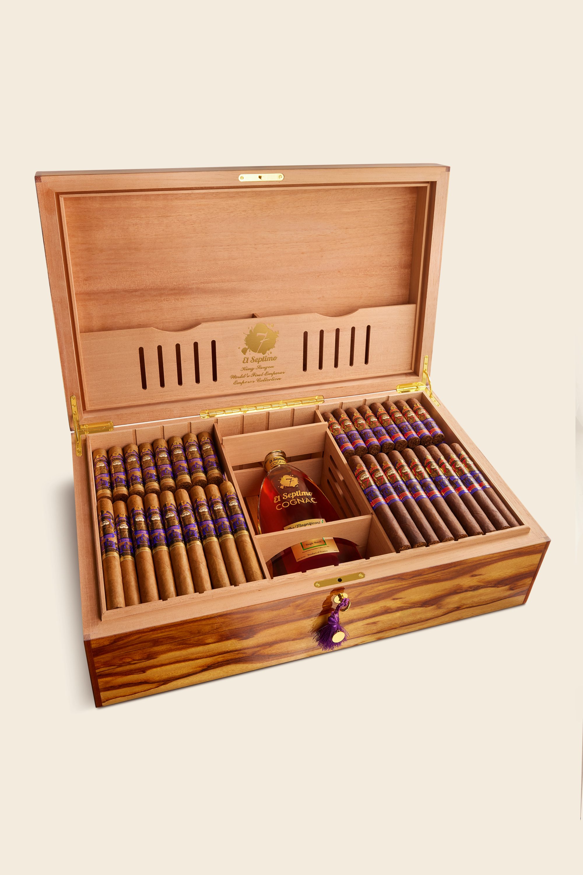 Large King Sargon Limited Edition Filled Humidor (White Ebony)