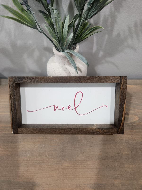NOEL FRAMED SIGN 7X3.5 MOVIGN SALE