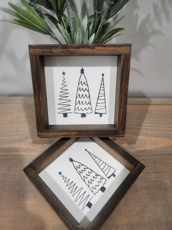 3 BLACK CHRISTMAS TREES - 4X4