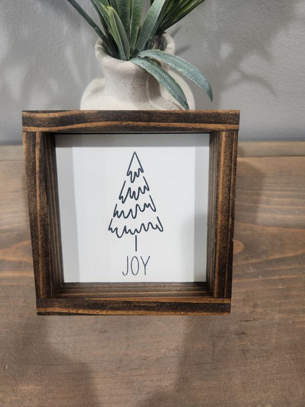 CHRISTMAS - BLACK TREE/JOY 4X4