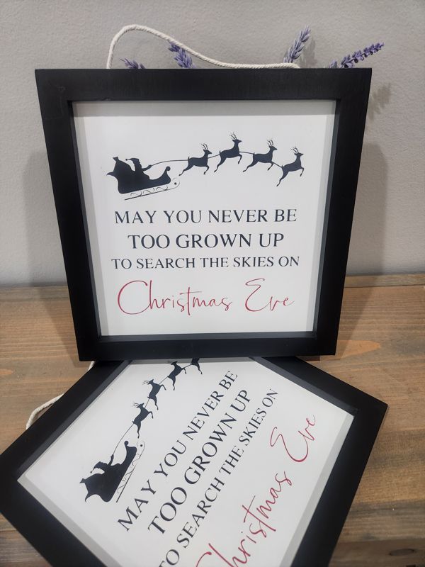 SEARCH THE SKIES - BLACK FRAME SIGN
