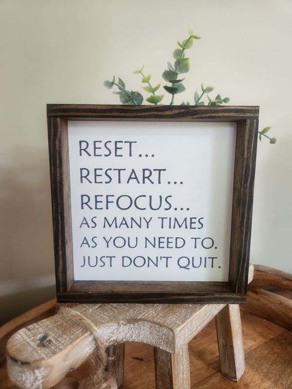 Reset, Restart, Refocus