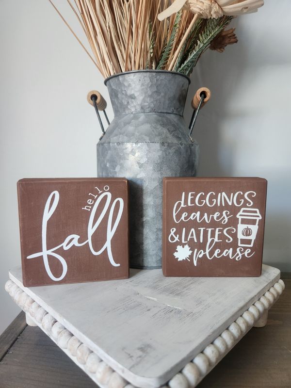 Leggings Leaves and Lattes Please Mini Sign