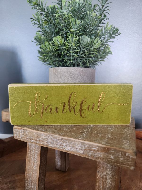 Thankful Decor Wood Block