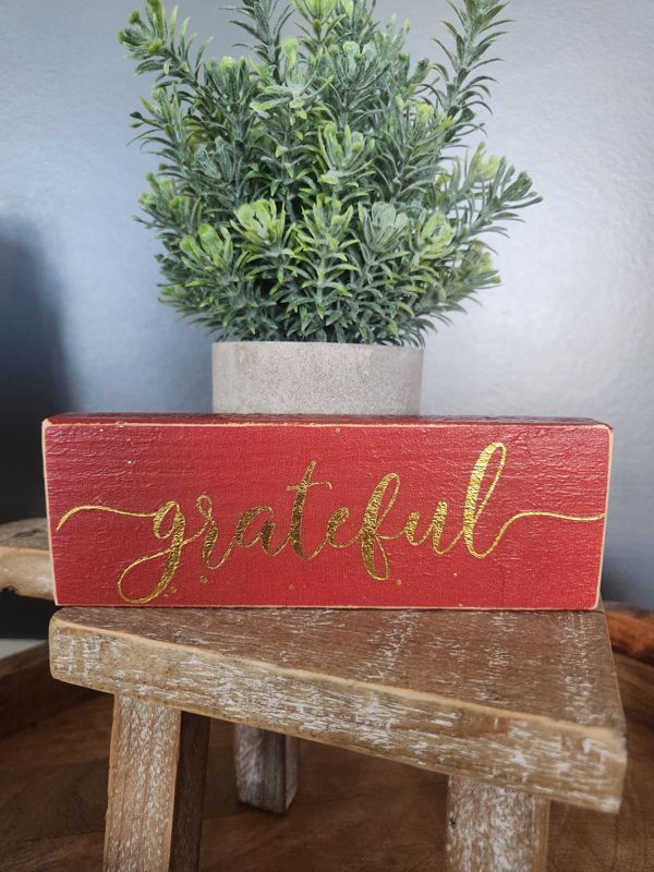 Grateful Wood Decor Block