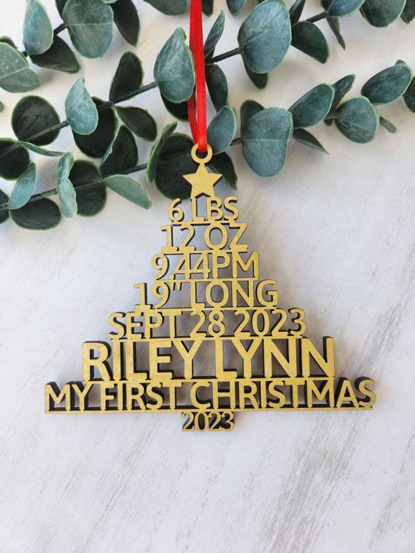 Baby Stats Ornament