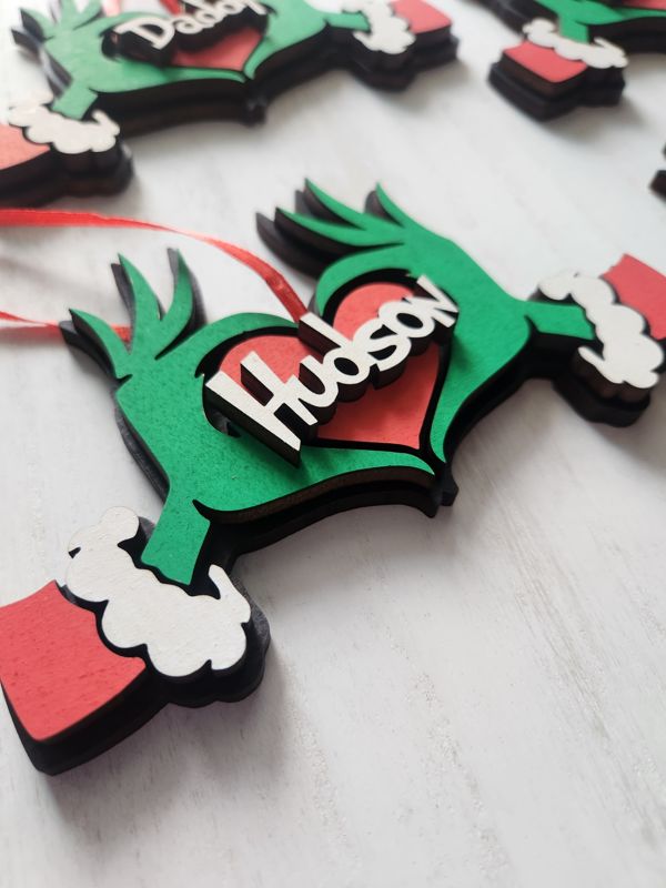 Personalized Grinch Ornament