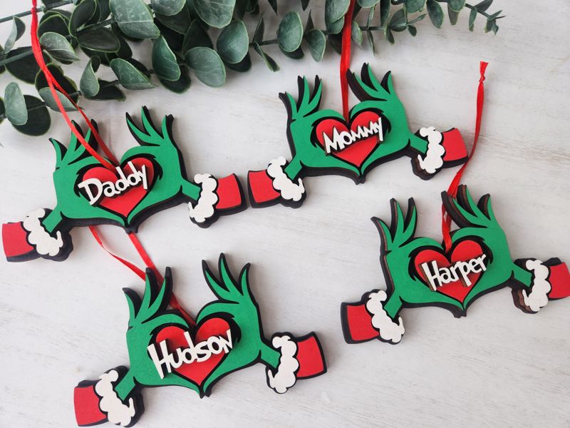 Personalized Grinch Ornament