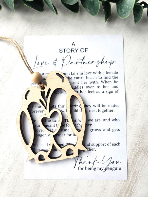 Love/Partnership Penguin Ornament