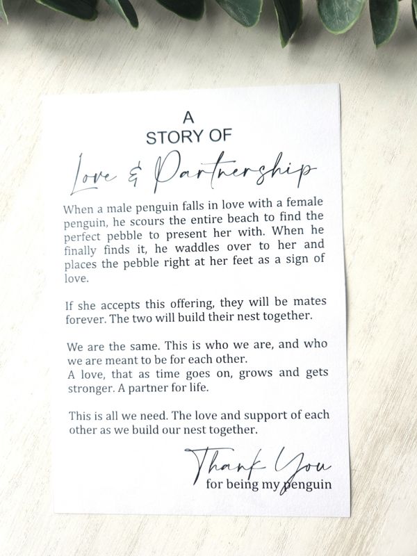 Love/Partnership Penguin Ornament