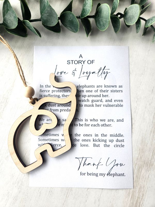 Friendship-Sisterhood Elephant Ornament, My Tribe Ornament