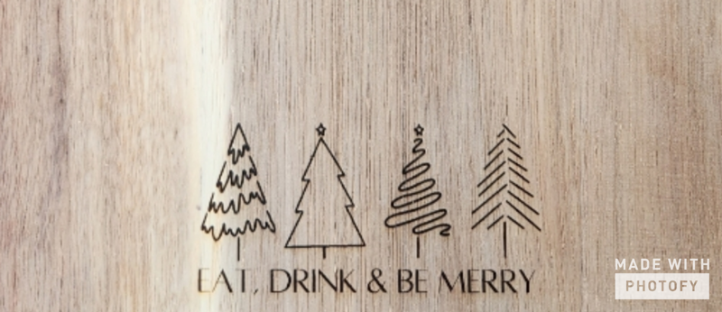 Eat Drink and Be Merry Christmas Tree Charcuterie Board