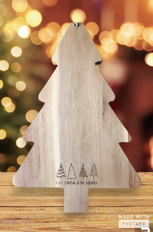 Eat Drink and Be Merry Christmas Tree Charcuterie Board