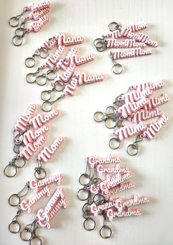 Acrylic Keychains - Female/Mom/Grandma/Custom Name