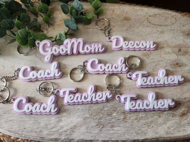 Acrylic Keychains - Female/Mom/Grandma/Custom Name
