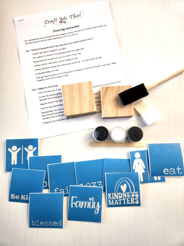 DIY Paint Kit Mini Block Signs