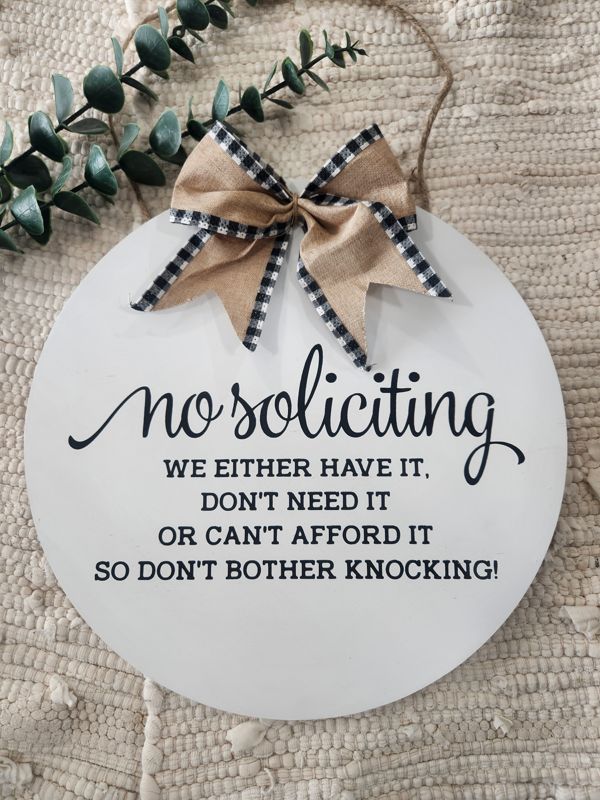 No Soliciting Door Hanger