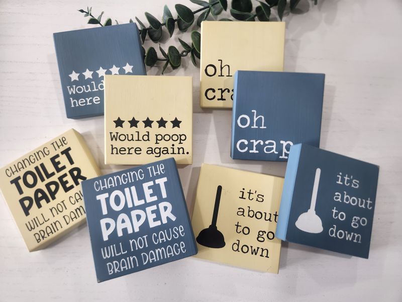 Funny Bathroom Signs - Various Designs