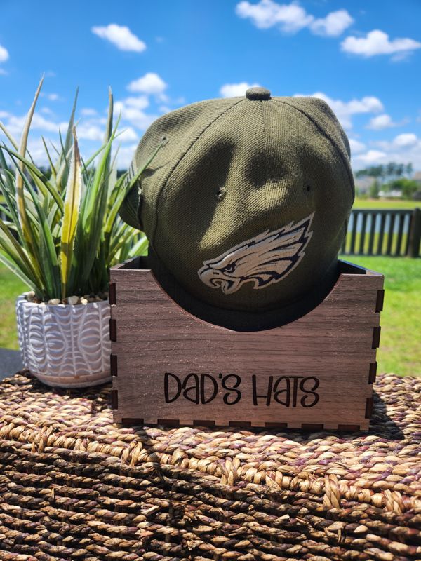 Hat Holder Engraved Wood Box