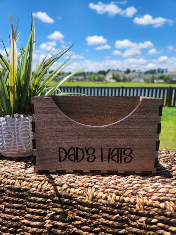 Hat Holder Engraved Wood Box