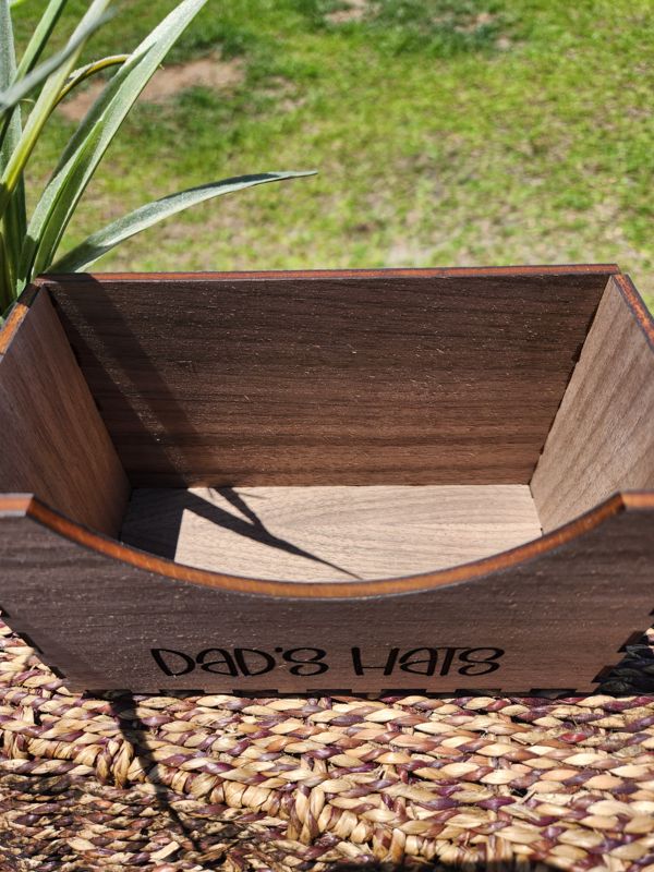 Hat Holder Engraved Wood Box