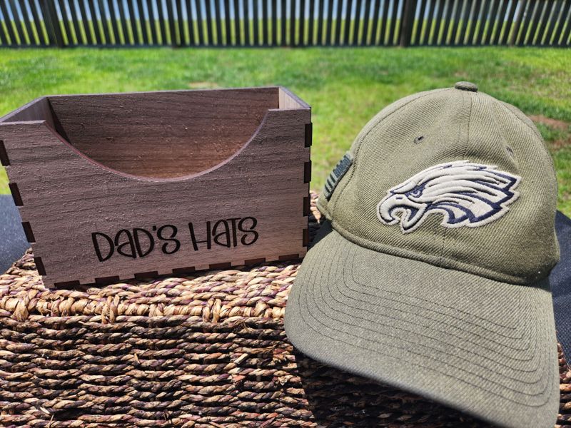 Hat Holder Engraved Wood Box