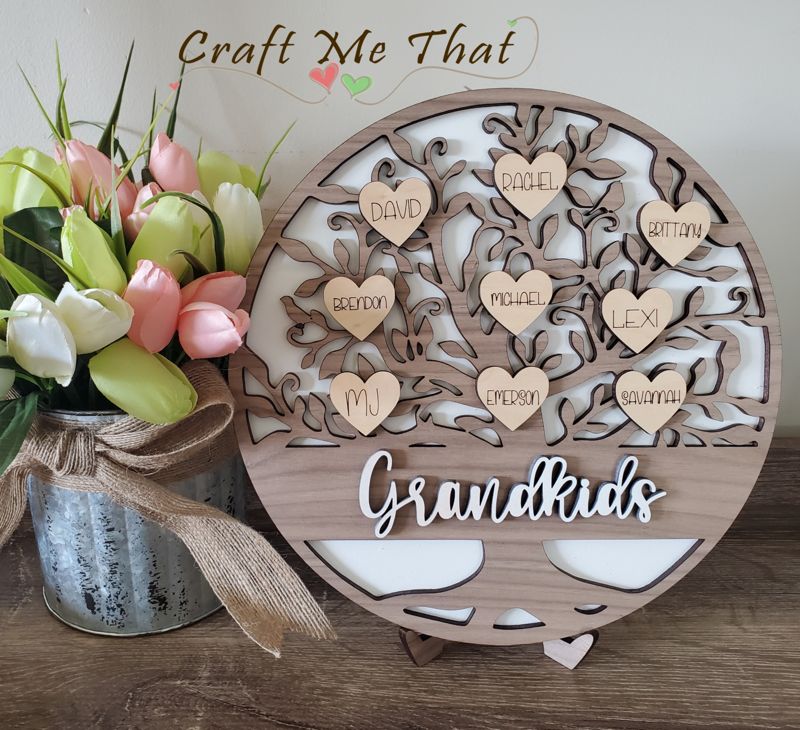 Grandparents Family Tree Sign
