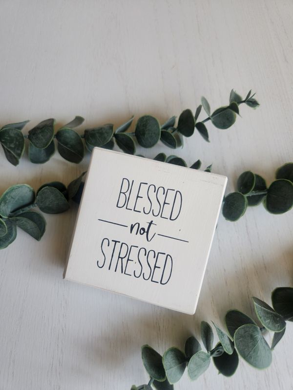 Blessed Not Stressed - WHITE