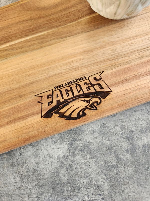 Two Handle Cutting Board/Serving Tray - Eagles Logo