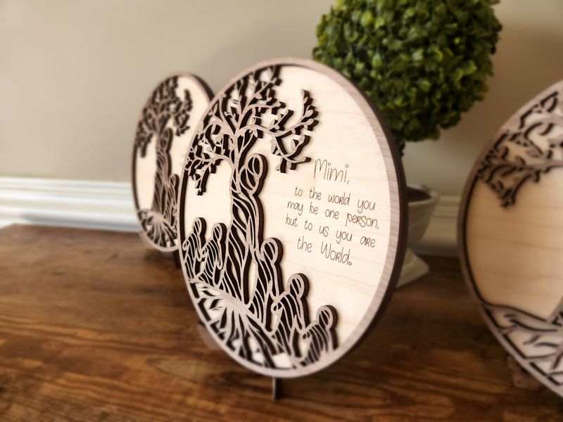 Grandmother/Mother Tree With Children 1 to 5 Children/Grandchildren
